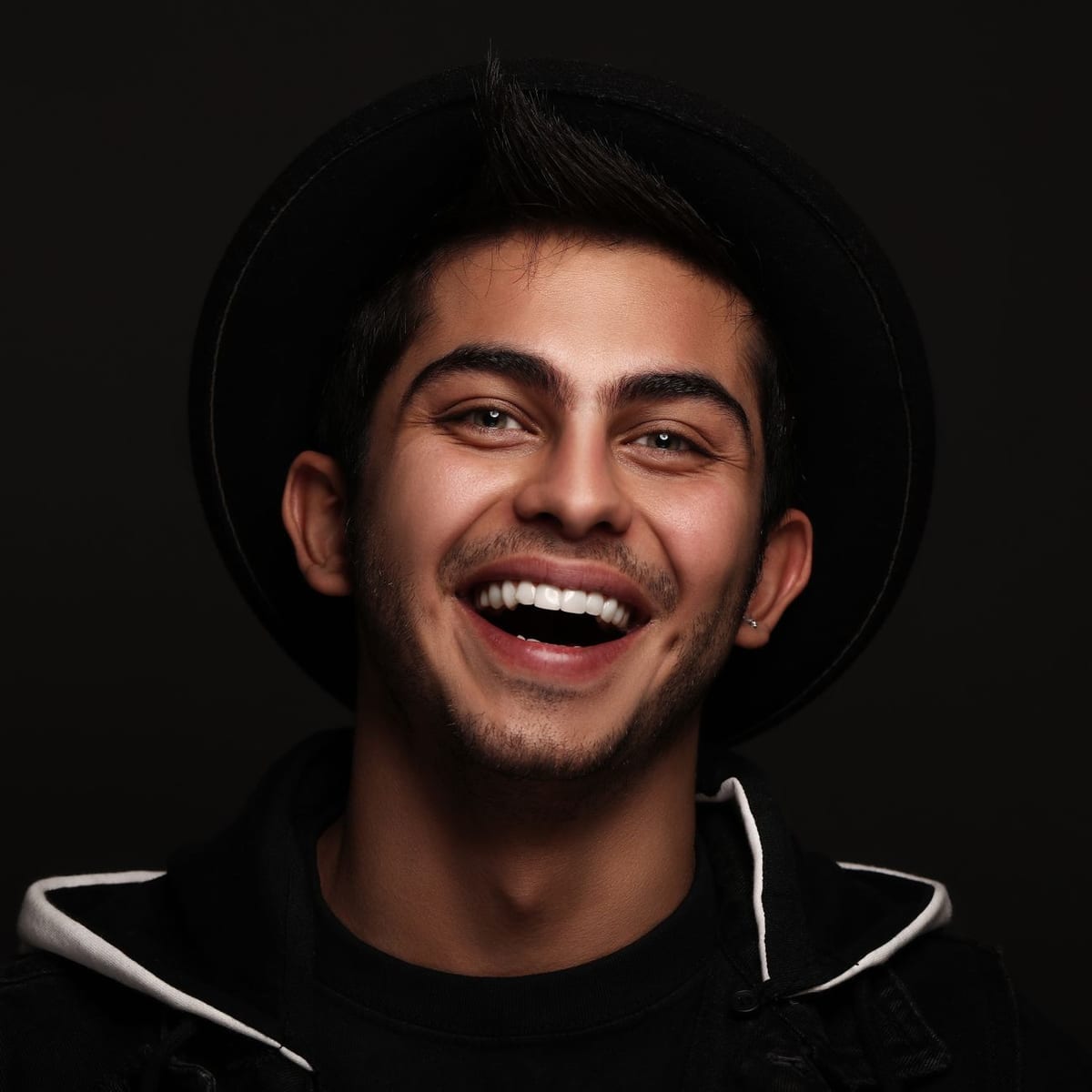 A patient smiling after treatment